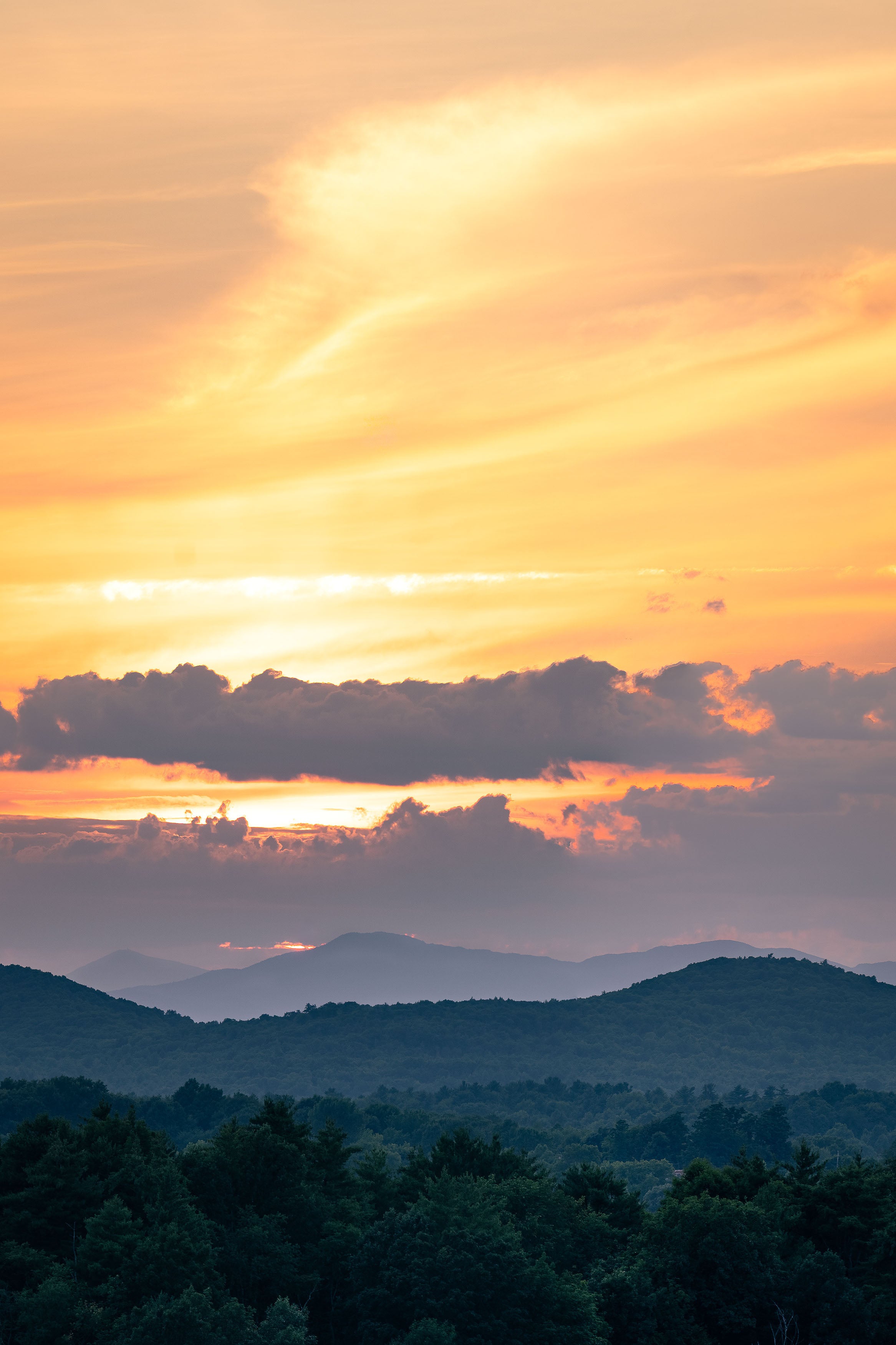 Green Mountains Golden Hour Fine Art Print