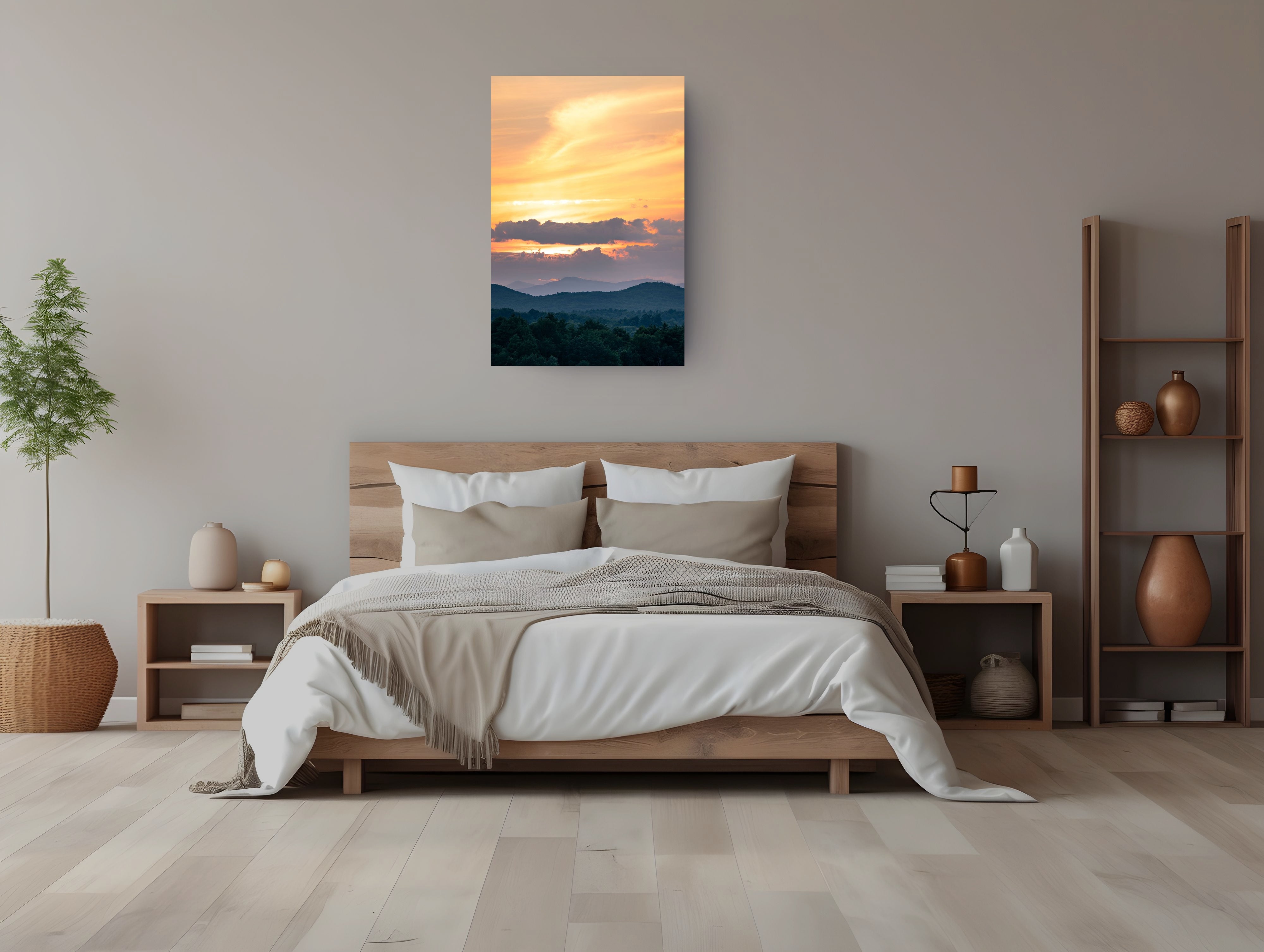 Green Mountains Golden Hour Fine Art Print
