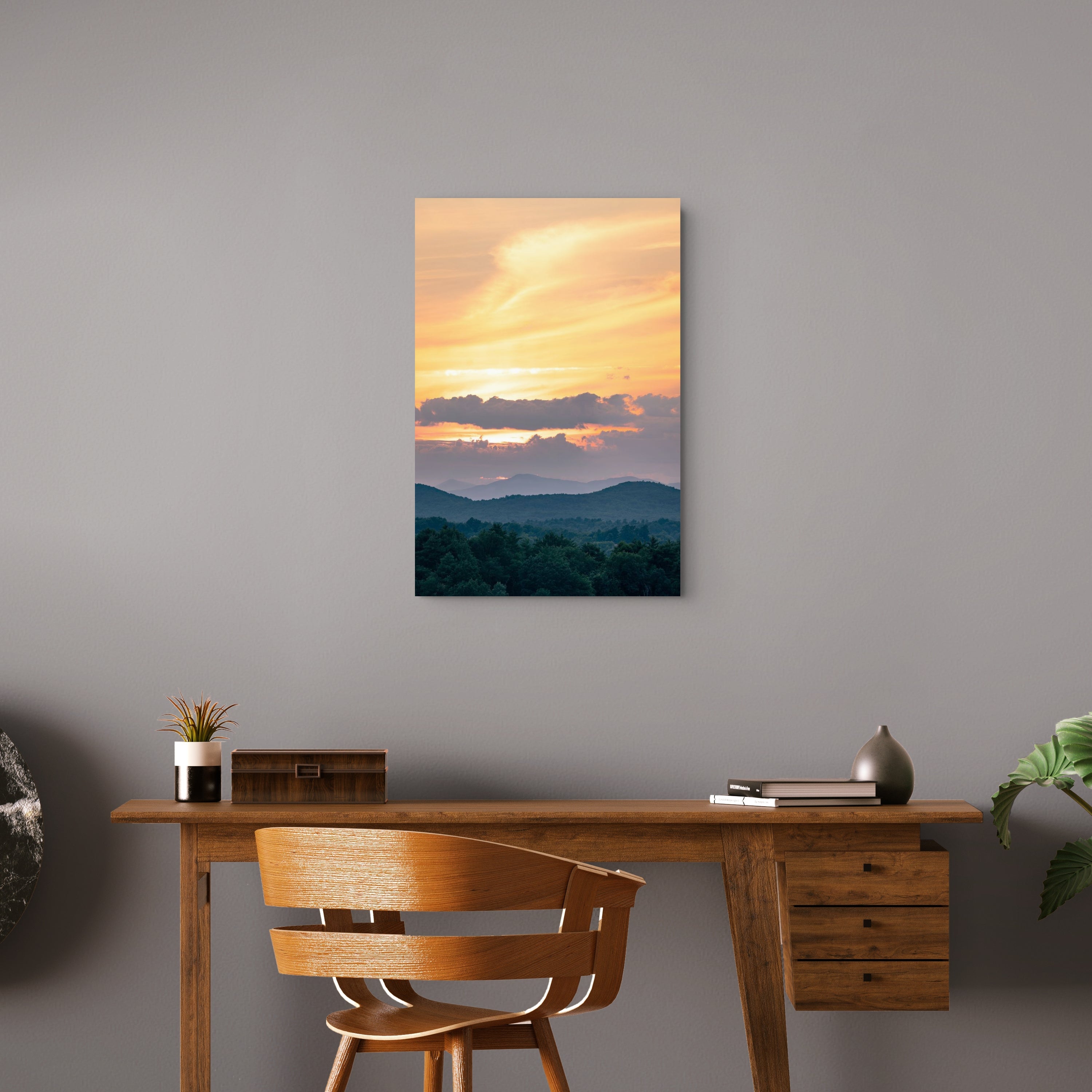 Green Mountains Golden Hour Fine Art Print